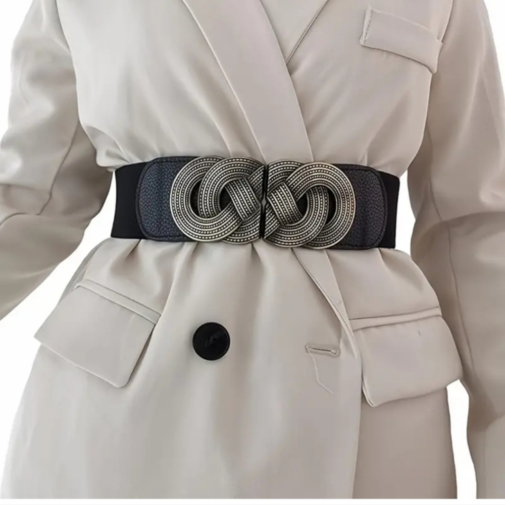 Elastic Metal Belt/ Decorate Wide Belt - Picture 4 of 9